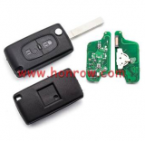 For Peu FSK 2 button flip remote key with VA2 307 blade 433Mhz 46 Chip