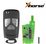 Xhorse XNAU01EN Wireless Remote Key Audi Flip 3/4 Button Key English 