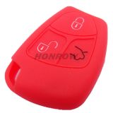 For Benz 3  button silicon case red color