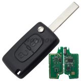 For Cit 2 button flip remote key with HU83 407 blade 433Mhz ID46 PCF7961 Chip ASK Model