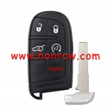 For Chrysler Compass 4+1 button Remote Car Key with 433Mhz ASK 4A Chip FCCID: M3N-40821302