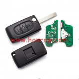 For Peu FSK 3 button flip remote key with VA2 307 blade (With trunk button)  433Mhz 46 Chip 