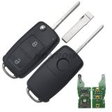 For V 2 button remote key with 433mhz & ID48 glass chip 5KO959753AB / 5K0837202AD