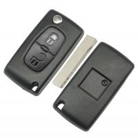 For Peu 407 blade 2 buttons flip remote key shell ( HU83 Blade-2Button-With battery place )