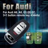 For Au 3+1 button remote key with 434mhz For Au A6, A8, Q3,Q5,Q7, only your remote key is like this, all remote key can use