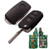 For V MQB 3B flip remote key with ID48 chip-434mhz ASK model