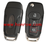 For Ford 3 button Flip Folding Remote Car Key Shell with HU101 Blade 
