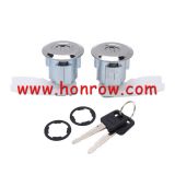 For Ford Front Door Lock Cylinder Barrel Set F3TZ7822050B  5090051‑01 Wear Resistant Robust for Car