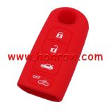 For Mazda 4 button Silicone case Red color(MOQ:50pcs)