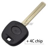 For To transponder key with 4C chip （Long Blade）