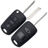 For Hyundai I30 and IX35 3 button flip remote key blank with Left Blade