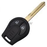 For Nis 2 button remote key blank