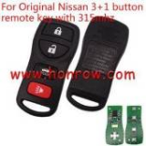 For Original Nis 3+1 button remote key with 315mhz   
