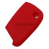 For VW 2+1 button silicon case red color