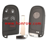 For Fiat 4+1 button remote key shell with SIP22 Blade