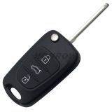 For Ki 3 button flip remote key blank with right Blade