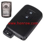 For Toy 2 button smart remote key shell with white Battery holder ,the button is square
