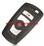 For BMW 4 button  remote key blank with panic button black color