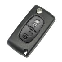 For Peu 407 blade 2 buttons flip remote key shell ( HU83 Blade-2Button-With battery place )