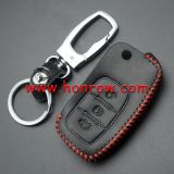 For Ford 3 button key cowhide leather case