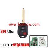 For Toyota 3 button remote key with 314.4Mhz H chip  FCCID :HYQ12BDM