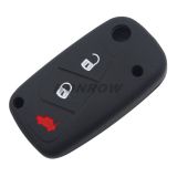 For Fiat 3 button Silicone case (Black color) (MOQ:5pcs)