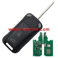 For Por Cayenne 3 button flip remote  key with ID46 Chip and 433Mhz