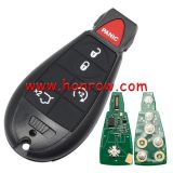 For Chrysler 4+1 button remote key with 433Mhz ID46 PCF7941 Chip FCCID:M3N5WY783X