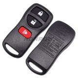 For Nis 3 button remote key shell with rubber pad