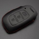 For Hyundai 3 button key cowhide leather case for MISTRA