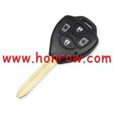 For Toyota 4 button remote key blank with Toy43 blade Without Logo