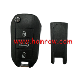 For Peugeot 3 button remote  Key Shell with HU83 407 blade TRUCK BUTTON