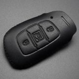 For Hyundai 3 button key cowhide leather case