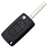 For Peu 3 button flip remote key with VA2 307 blade (With trunk button)  433Mhz ID46 PCF7961 Chip ASK Model