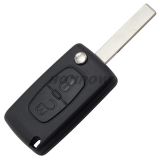 For Cit 407 blade 2 buttons flip remote key blank ( HU83 Blade-2Button-With battery place ) (No Logo)