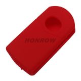 For Mazda 2 button Silicone case Red color(MOQ:50pcs)