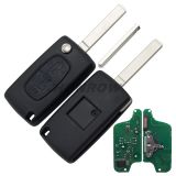  For Peugeot ASK 2 button flip remote key with VA2 307 blade 433Mhz PCF7941 Chip (Before  2011 year)