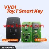 Xhorse VVDI XSTO20EN 5 button Smart Key For Toyota Smart Key support 0780 5380 0120