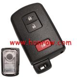For Toy 2+1 button smart remote key shell with white Battery holder ,the button is square