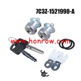 For Ford Car Door Lock Cylinder With Keys 7C3Z-1521990-A
