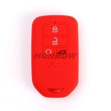 For Honda 4 button silicon case red color