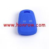 For Opel 2 button silicon case blue