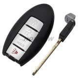 For Nis 3+1 button remote key blank with smart key