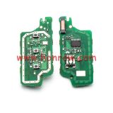 For Peu 3 button flip remote key with VA2 307 blade (With Light button)  433Mhz ID46 PCF7961 Chip FSK Model