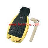 For Benz 3 button remote  key blank gold color