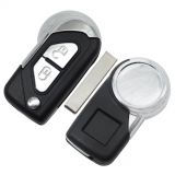 For Peu 2 button flip remote key blank with HU83 & 407 Key blade