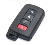 For Toy 4 button HYQ14FBA - 2110 8A CHIP 312 / 314MHz FSK P/N: 89904-0E121 4 Button Keyless Entry Smart Card Remote Key P4 [00 00 A8 A8]