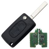 For Cit 2 button flip remote key with VA2 307 blade 433Mhz ID46 PCF7961 Chip FSK Model