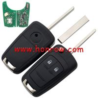 For Chevrolet 2 Button remote key with 433mhz ID46  PCF7937E(Pcf7941E)  Chip
