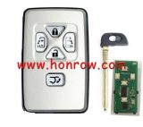 For Toyota 5 button Smart Key with 433MHz ASK Board No 0780 ID71 CHIP: P1=94 P/N: 271451-0780